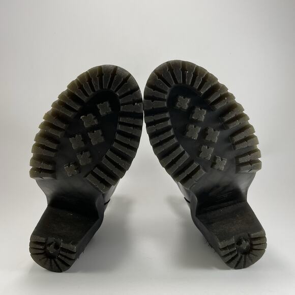 Dr Doc Martens Persephone Heeled Leather Lace Up Boots Black Womens Size 7 - Picture 7 of 11